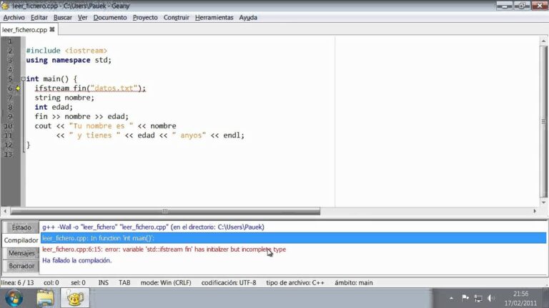 Cómo Leer un Archivo de Texto en C++