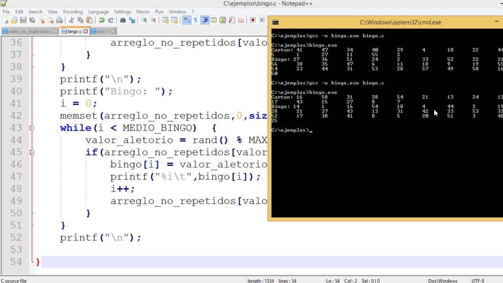Implementación del Juego de Bingo en C++ Un divertido desafío de